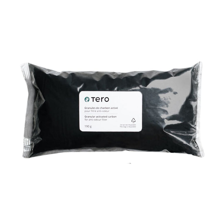 Kit de recharges de filtre à poussière anti-odeur et de granules de charbon actif de Tero.
